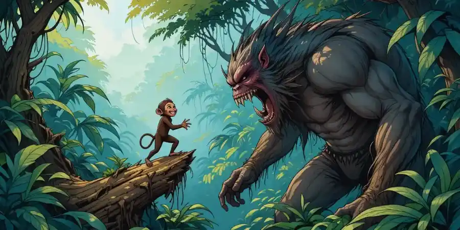 जंगल के दानव और बंदर