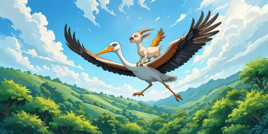 सारस और बकरे की मित्रता