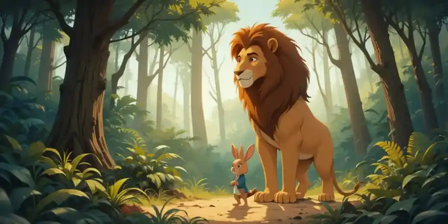 सिंह और उसके मित्र